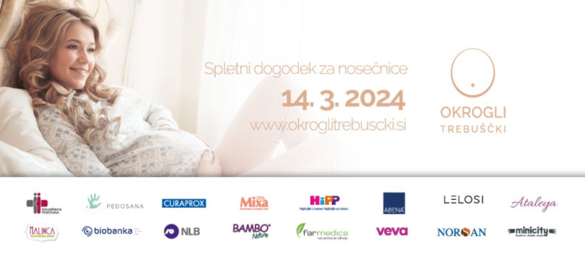 Spletni dogodek za nosečnice - Okrogli trebu&scaron;čki, 14. 3. 2024
